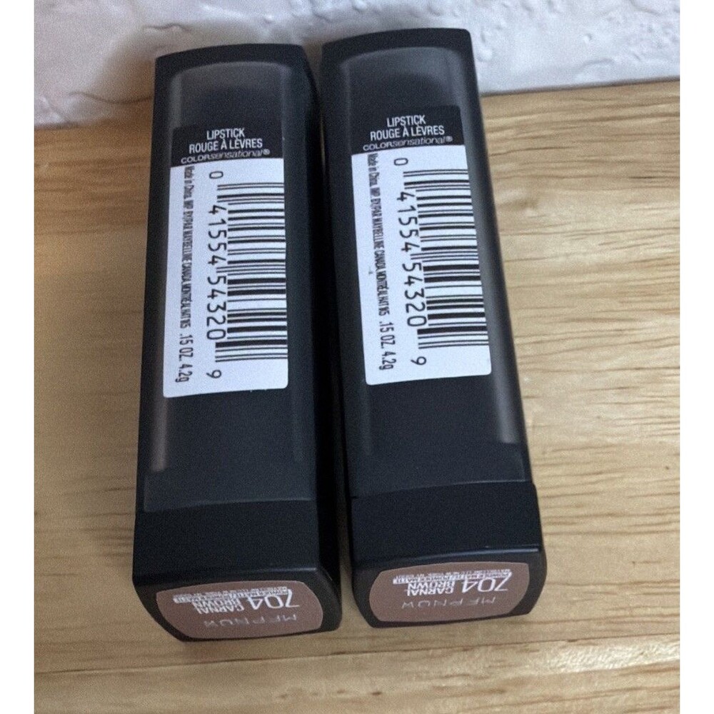 2-Maybelline Color Sensational Powder Matte Metallic Lipstick 704 Carnal Brown